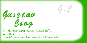 gusztav csog business card